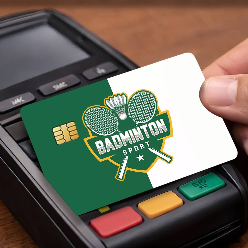 Badminton Logo - Adesivo Protetor de Cartão de Crédito