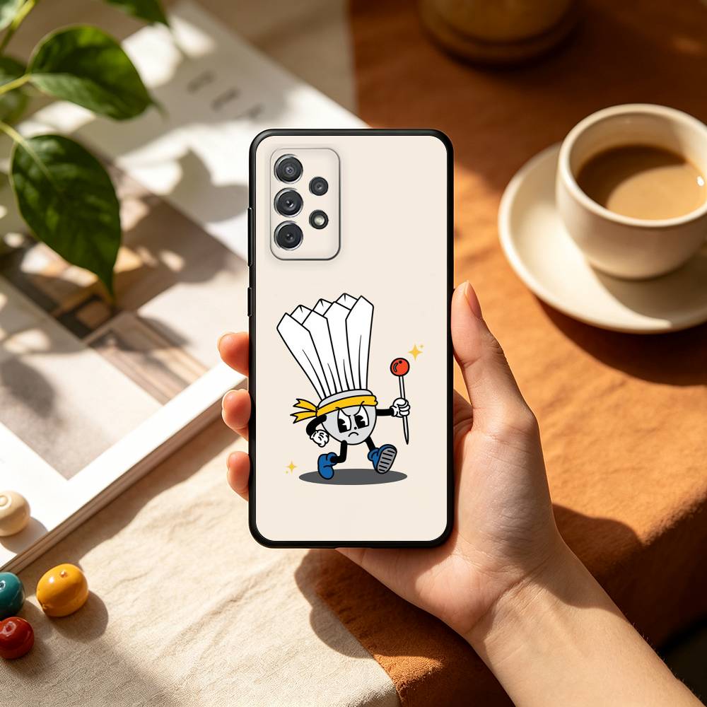 Capa de telefone com ilustraçã - Badminton Logo avaliação e preço