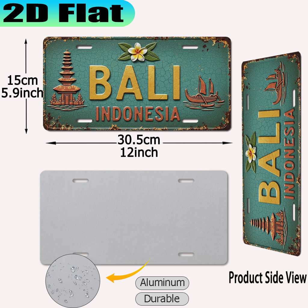Placa de Metal Vintage 2D Plan - Badminton Indonesia avaliação e preço