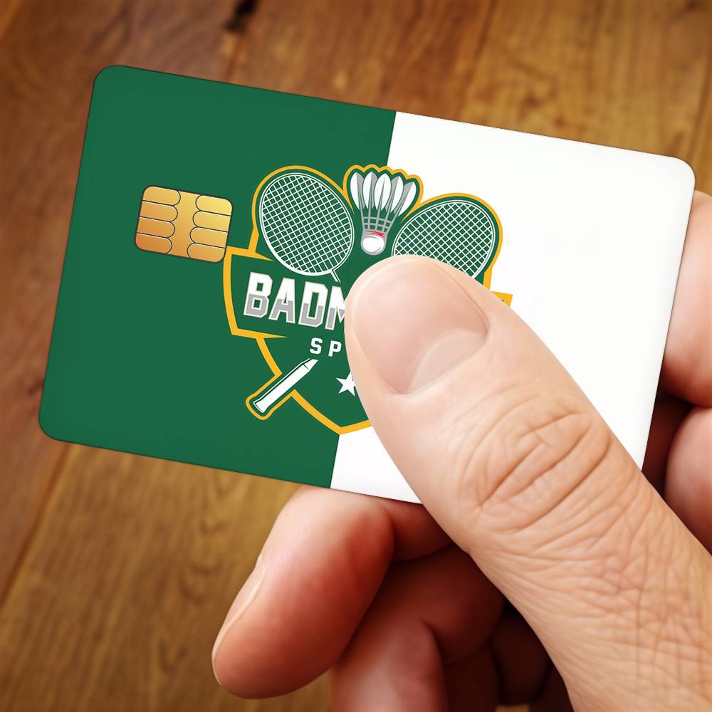 Adesivo Protetor de Cartão de  - Badminton Logo avaliação e preço
