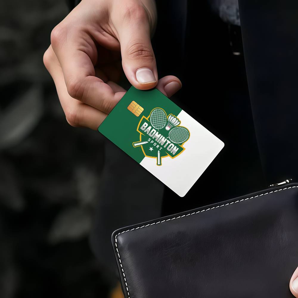 Adesivo Protetor de Cartão de  - Badminton Logo avaliação e preço