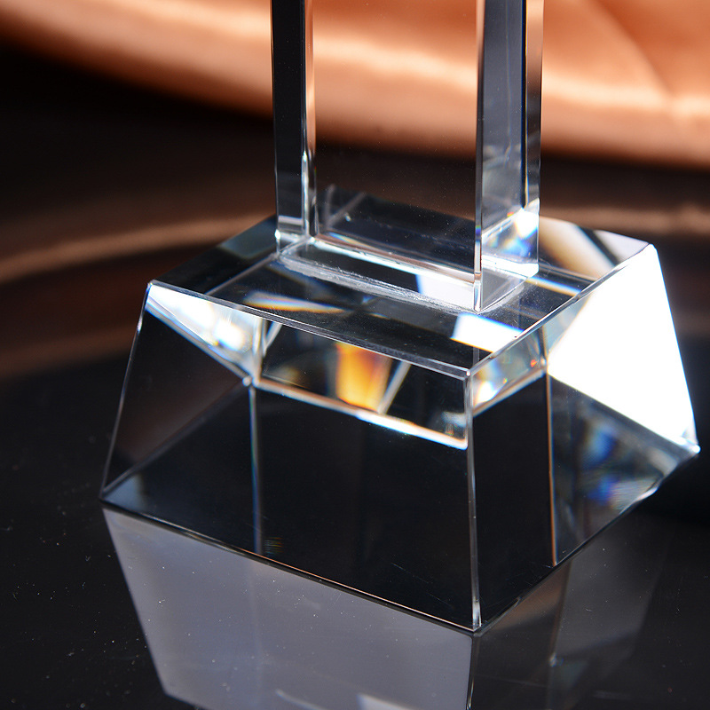 Troféu de cristal personalizad - Badminton Logo avaliação e preço